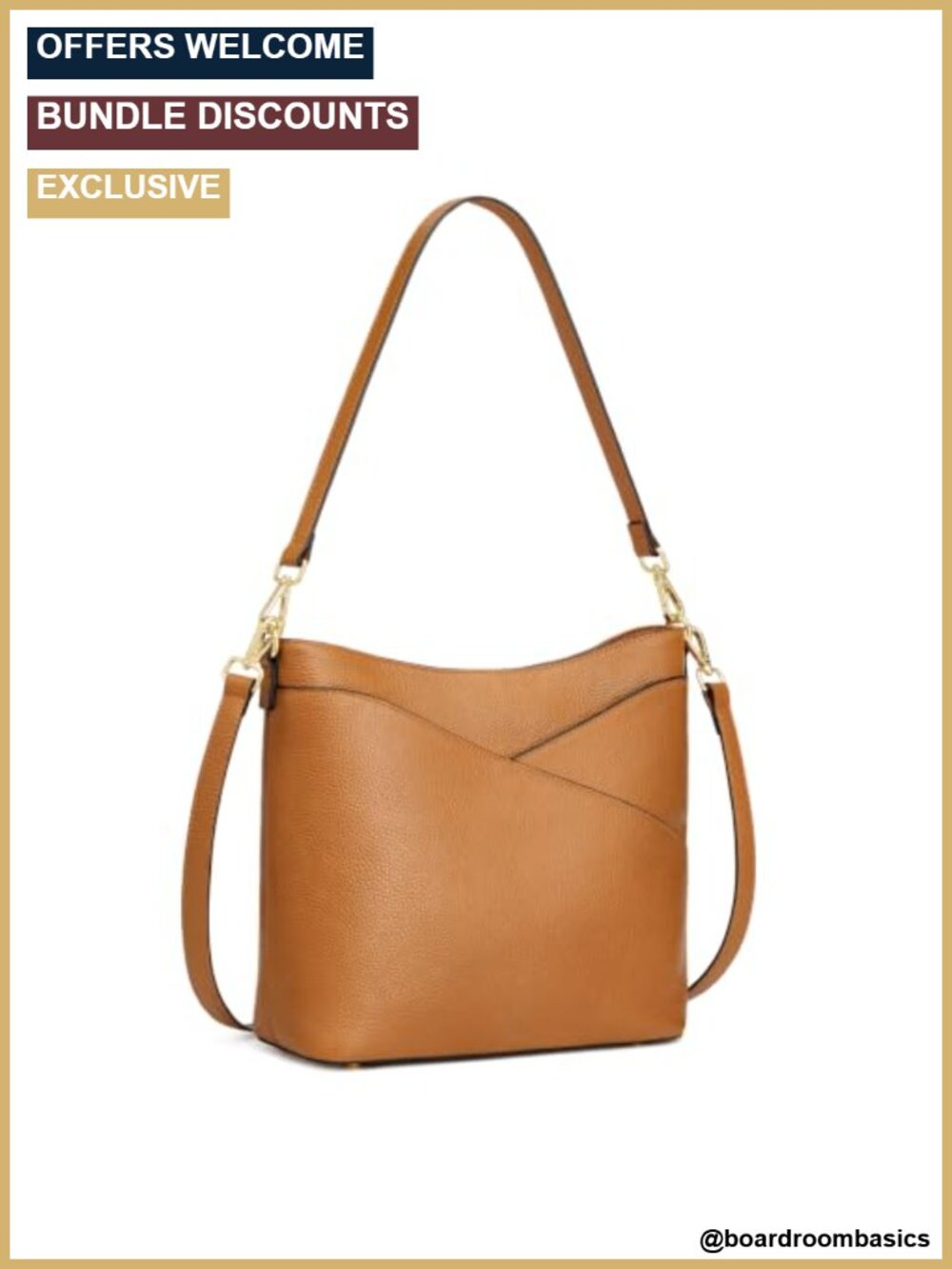 Genuine Pebbled Cowhide Leather Hobo Bag Crossbody Purse